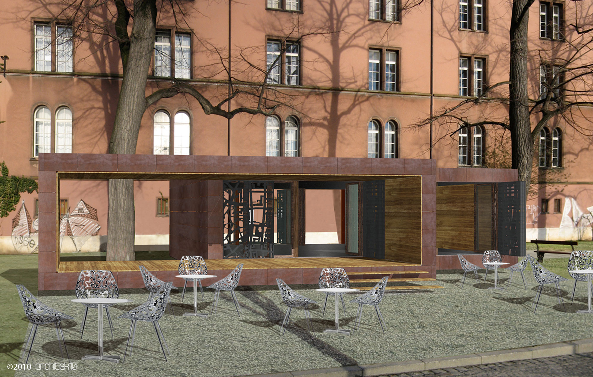 Projektstudie Buvette am Rhein - Basel - 2010