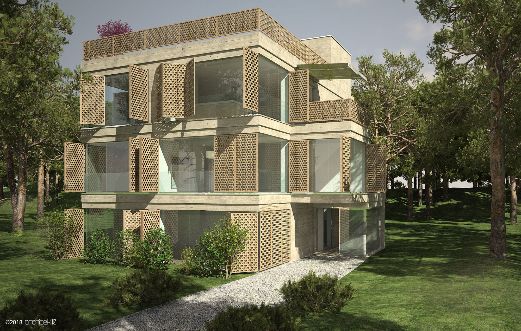 Projektstudie - Neubau Wohnhaus - Südfrankreich - 2018